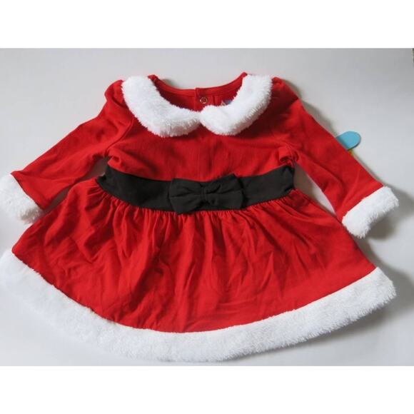 Baby Girl First Christmas Outfit *NWT* Santa 0-3 Month Red/White Faux Fur Santa - Picture 4 of 8